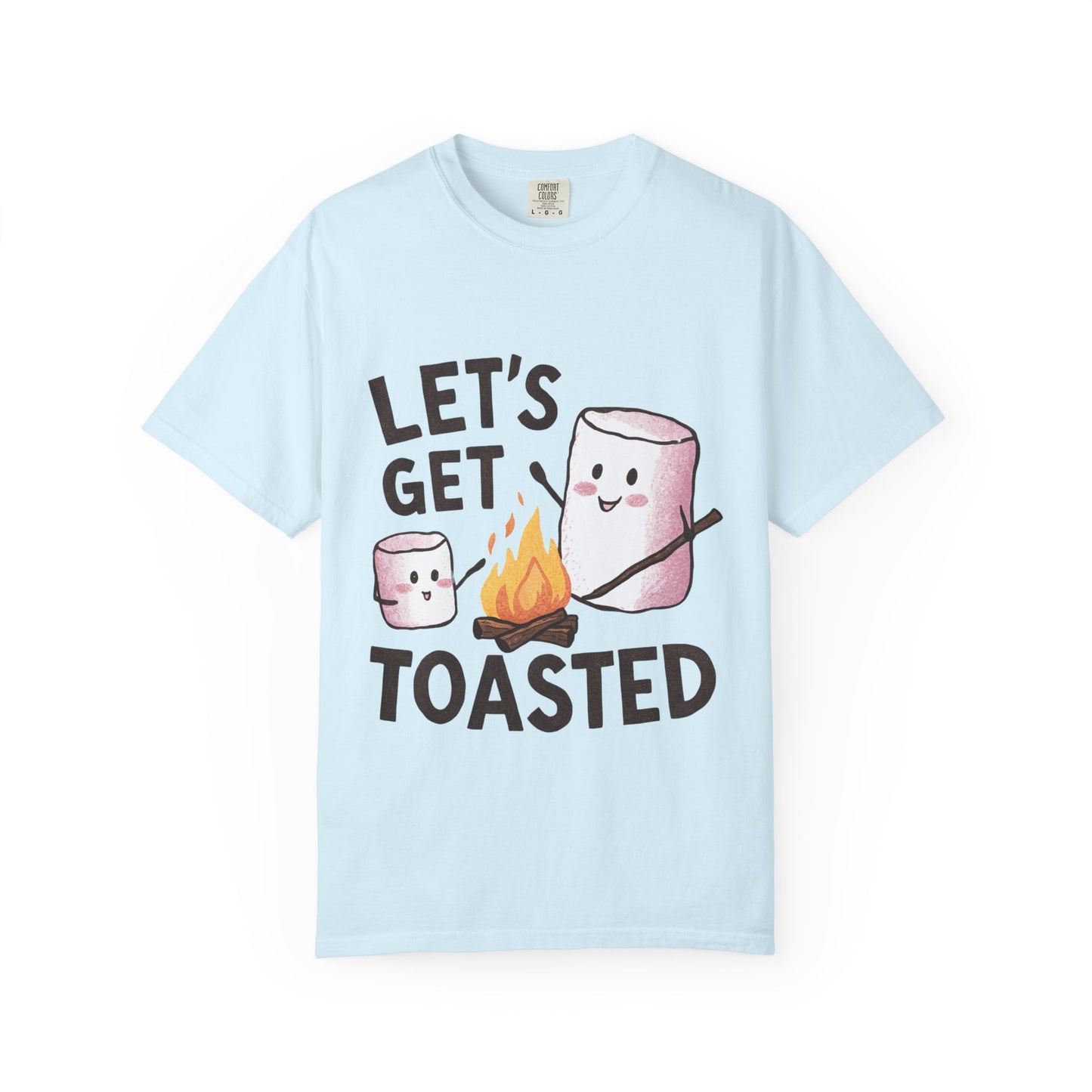Let's Get Toasted Marshmallow Campfire T-Shirt | Cute S'mores Graphic