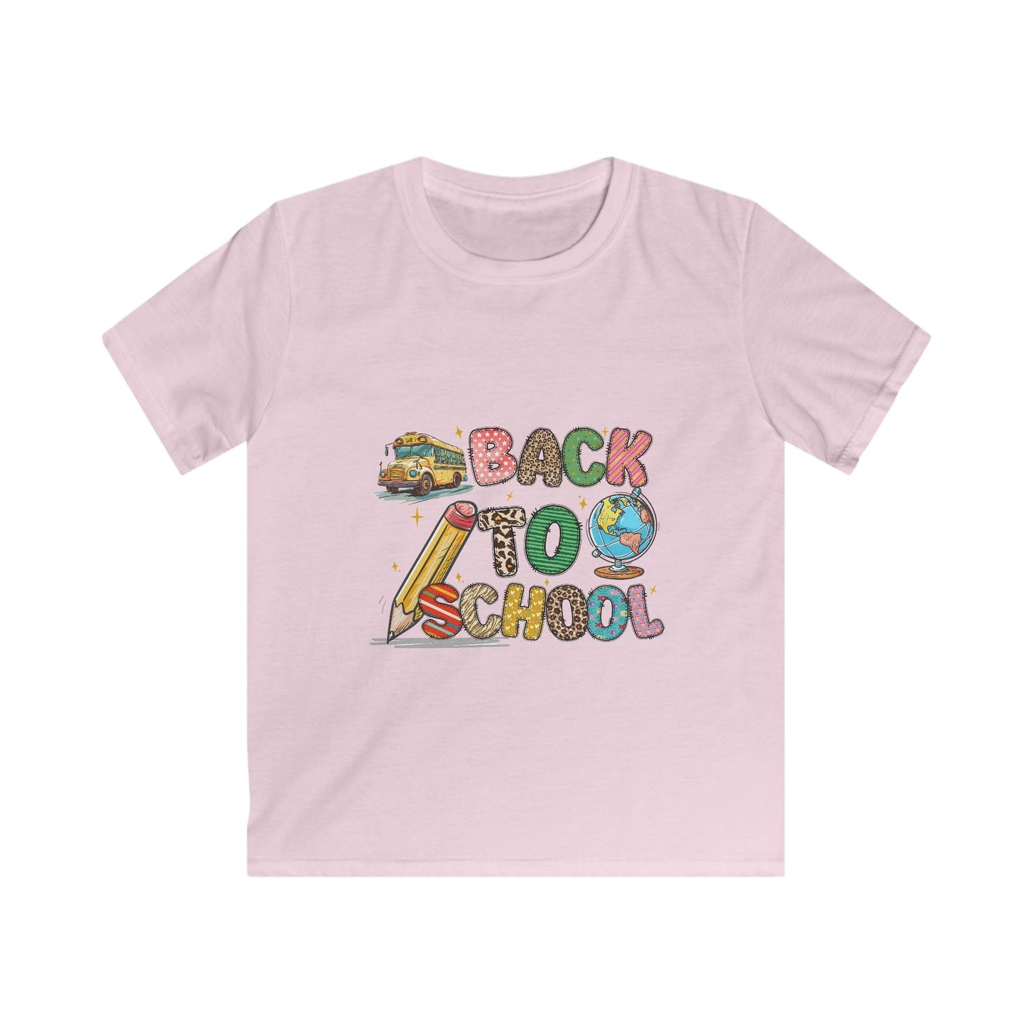 Back to School Pencil and Bus Kids Tee | Children's School Shirt