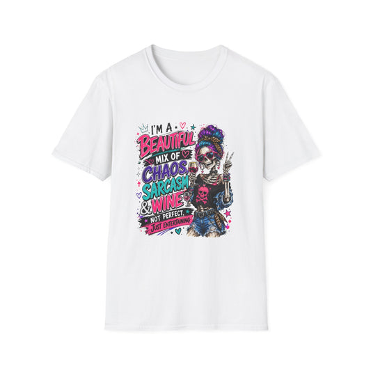 Beautiful Mix of Chaos Skeleton Tee | Graphic Skull Girl T-Shirt