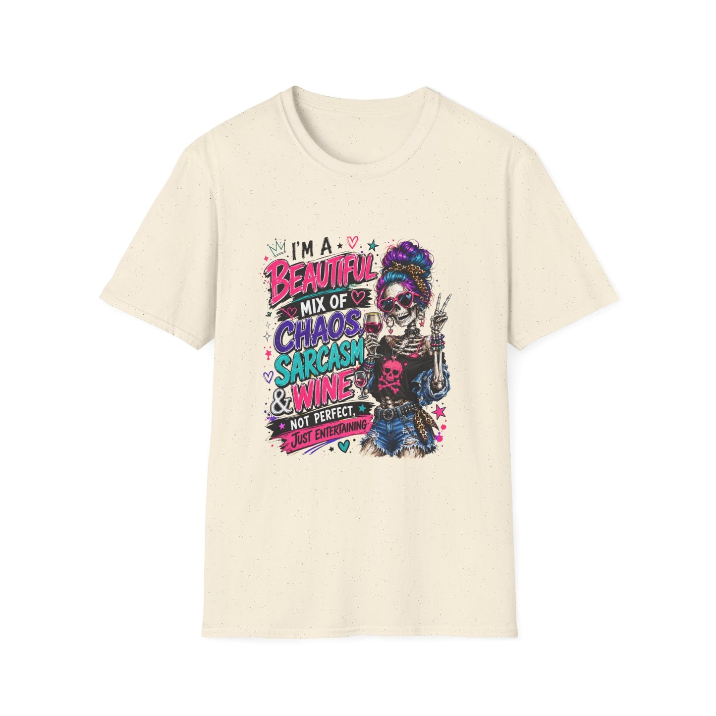 Beautiful Mix of Chaos Skeleton Tee | Graphic Skull Girl T-Shirt