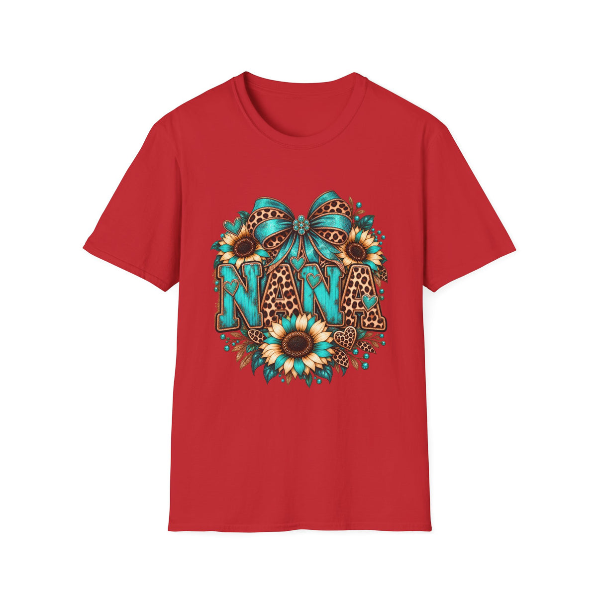 Teal Nana Floral Tshirt