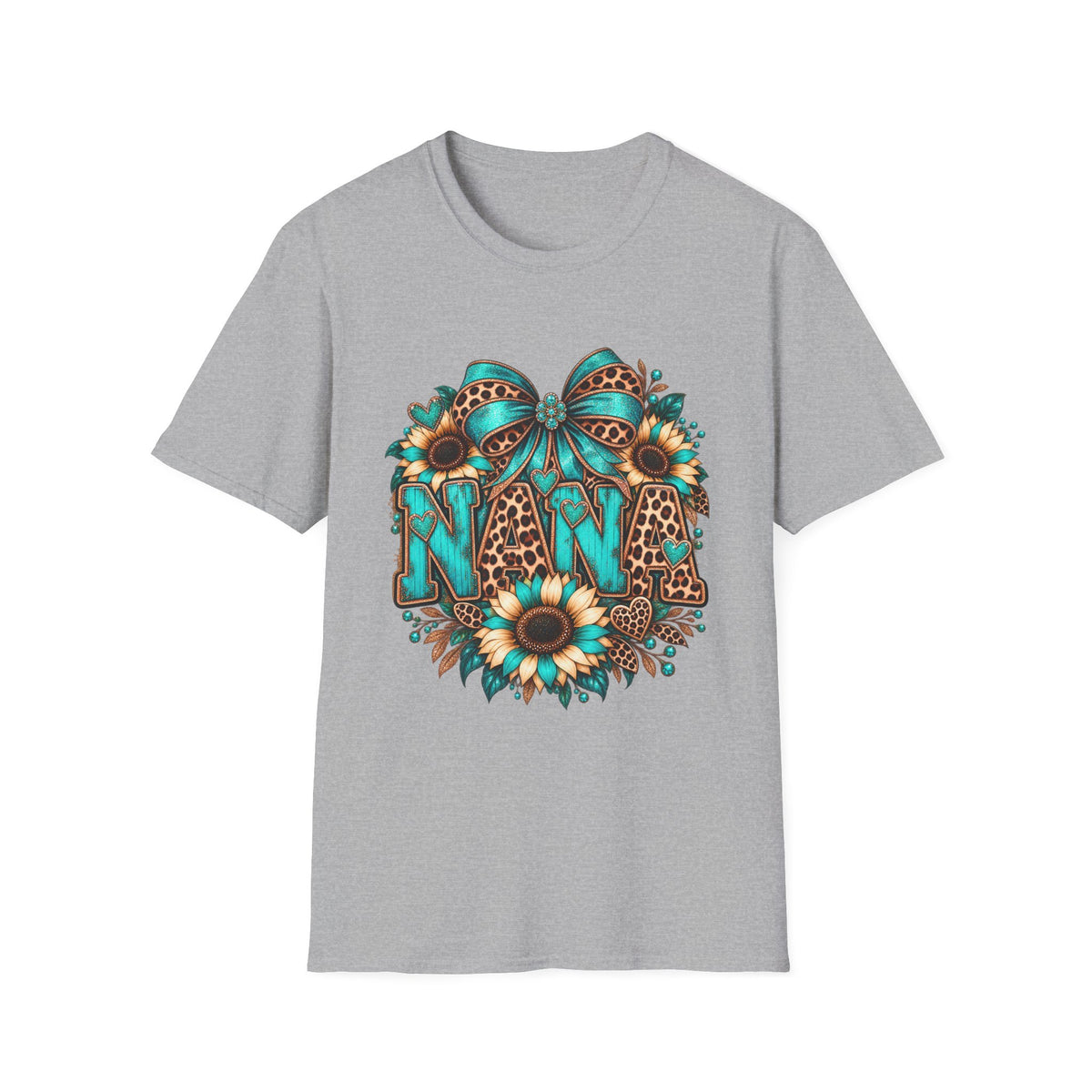 Teal Nana Floral Tshirt