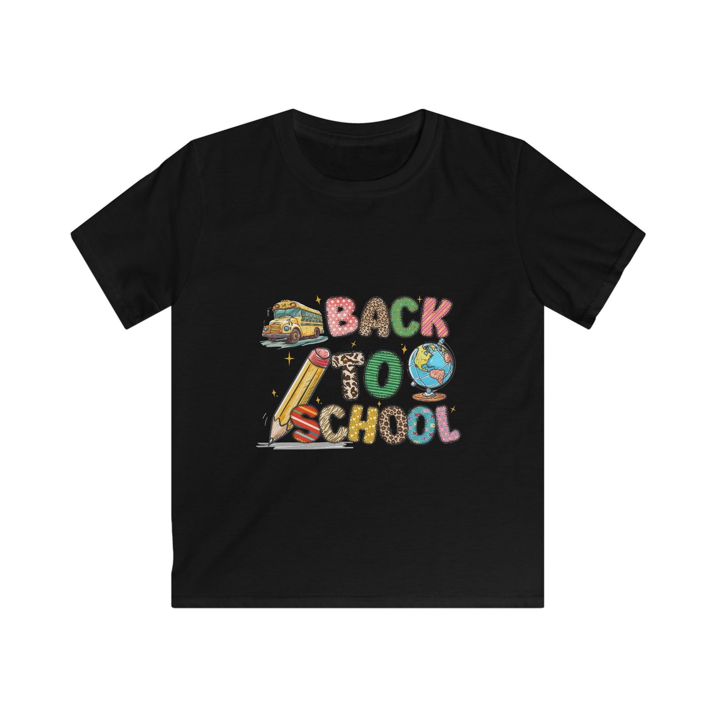 Back to School Pencil and Bus Kids Tee | Children's School Shirt