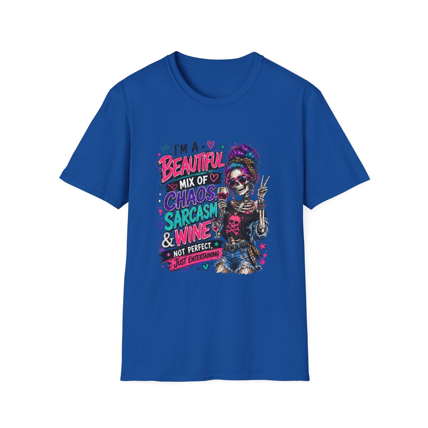 Beautiful Mix of Chaos Skeleton Tee | Graphic Skull Girl T-Shirt