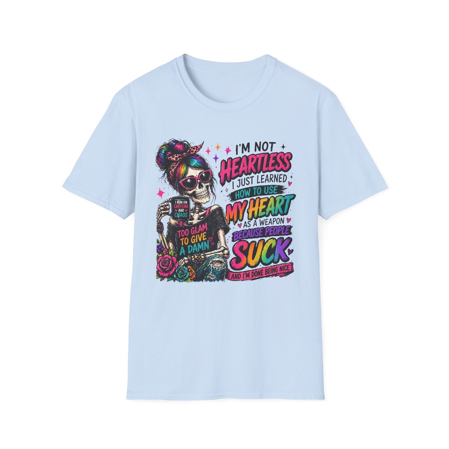 Skull Girl "Not Heartless" Graphic T-Shirt