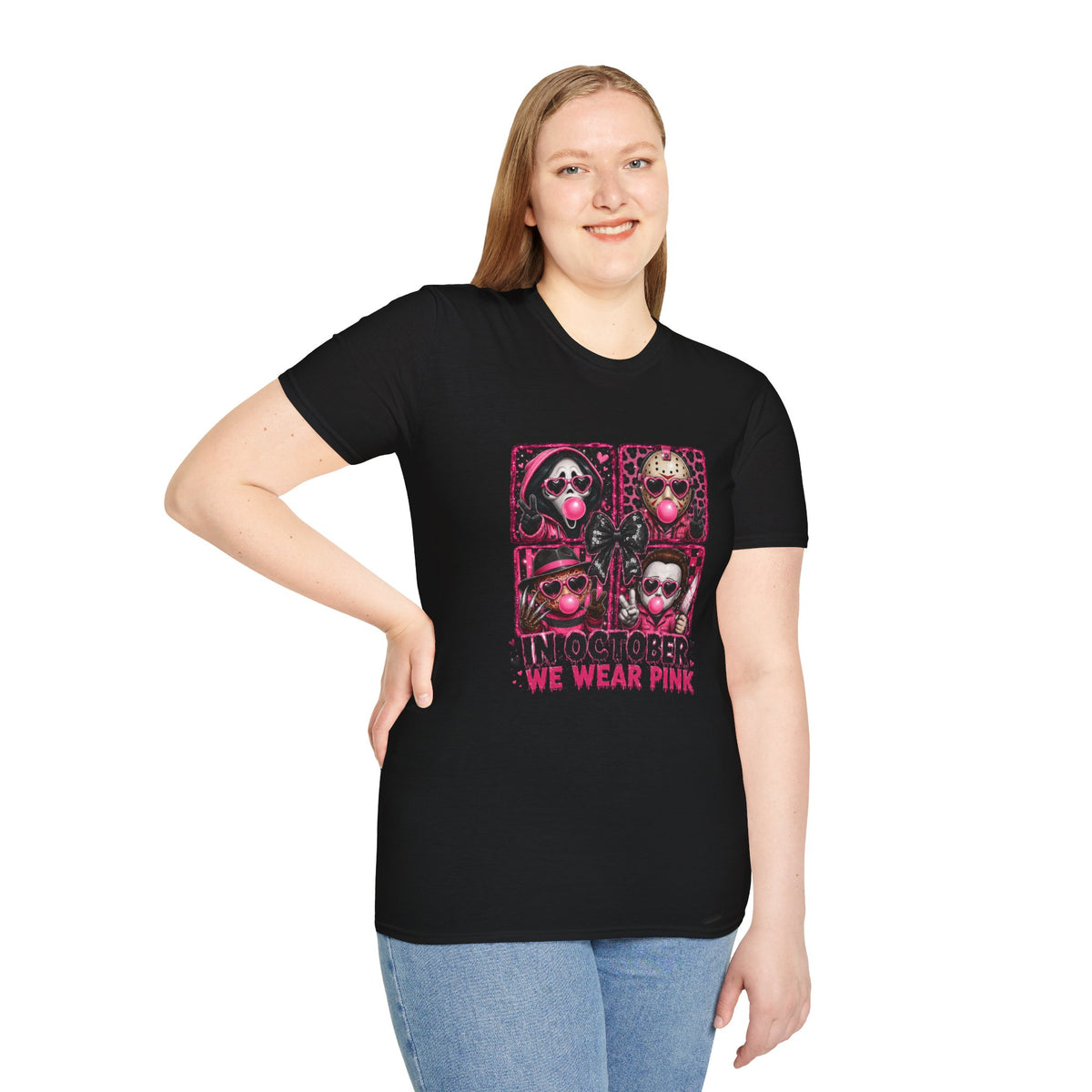 In October We Wear Pink T-Shirt — Breast Cancer Awareness