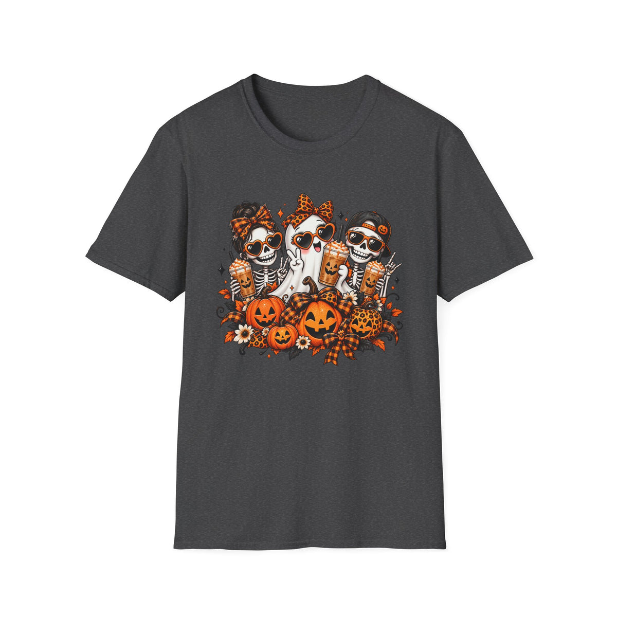 Halloween ghost and skeletons T-Shirt | Pumpkins, Candy, Spooky Costume Design