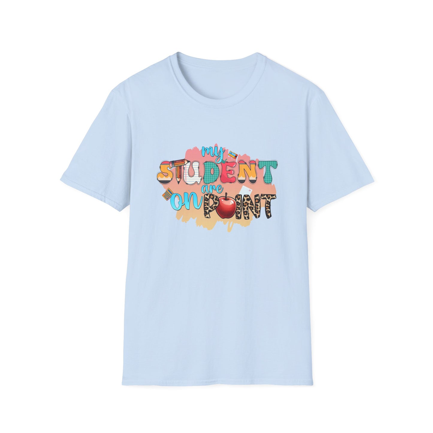 My Student Are On Point T-Shirt | Teacher Apple Leopard Accent