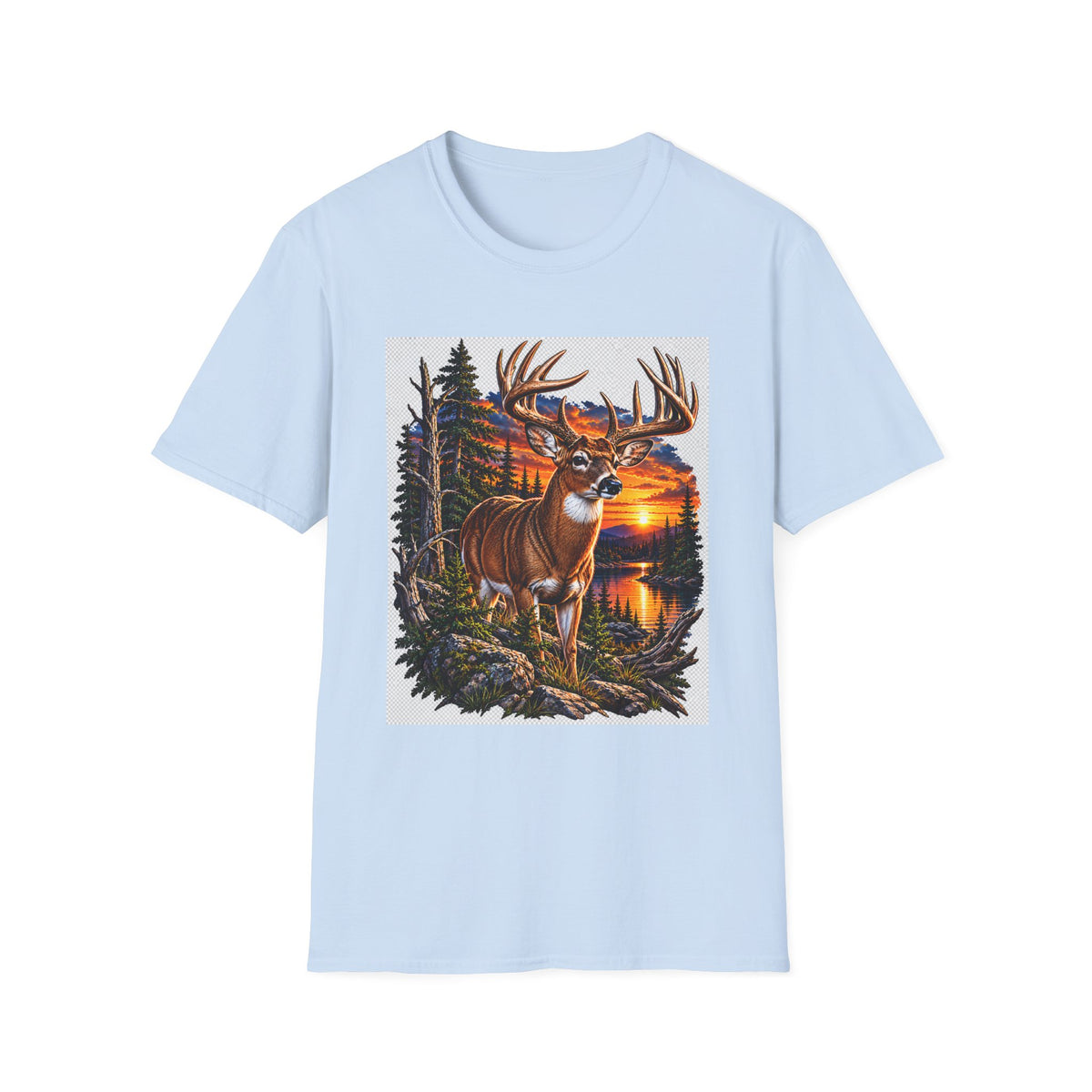Buck at Sunset T-Shirt — Forest Wildlife Hunting Nature Tee