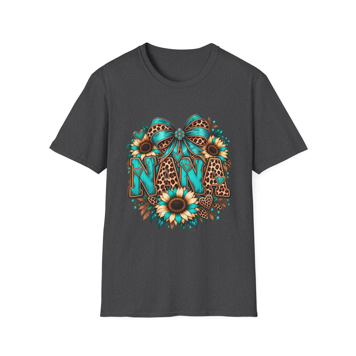Teal Nana Floral Tshirt