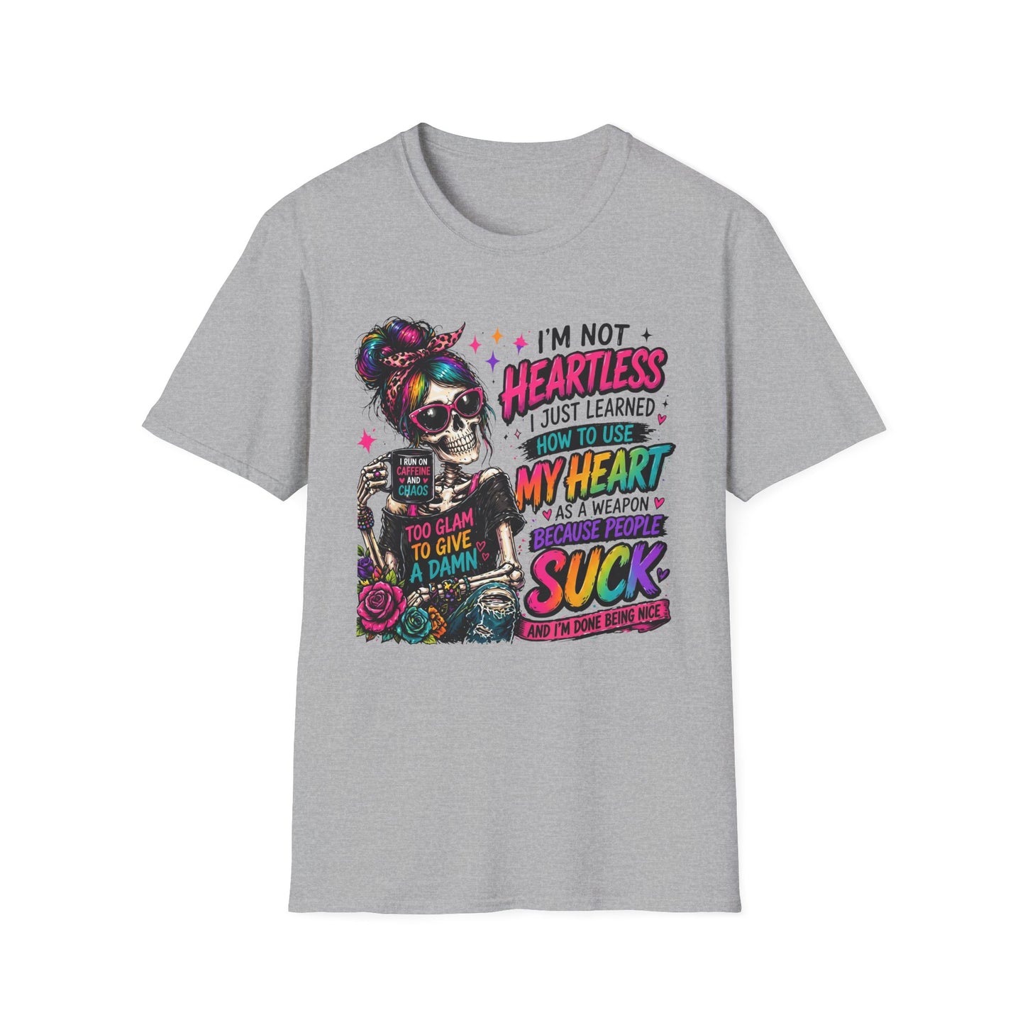 Skull Girl "Not Heartless" Graphic T-Shirt