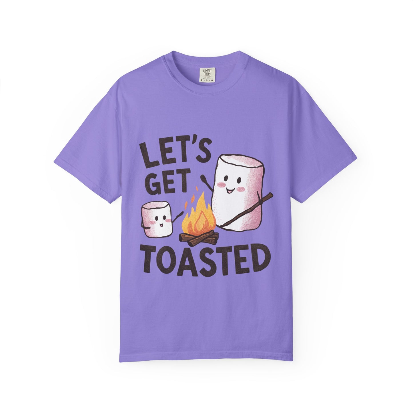 Let's Get Toasted Marshmallow Campfire T-Shirt | Cute S'mores Graphic