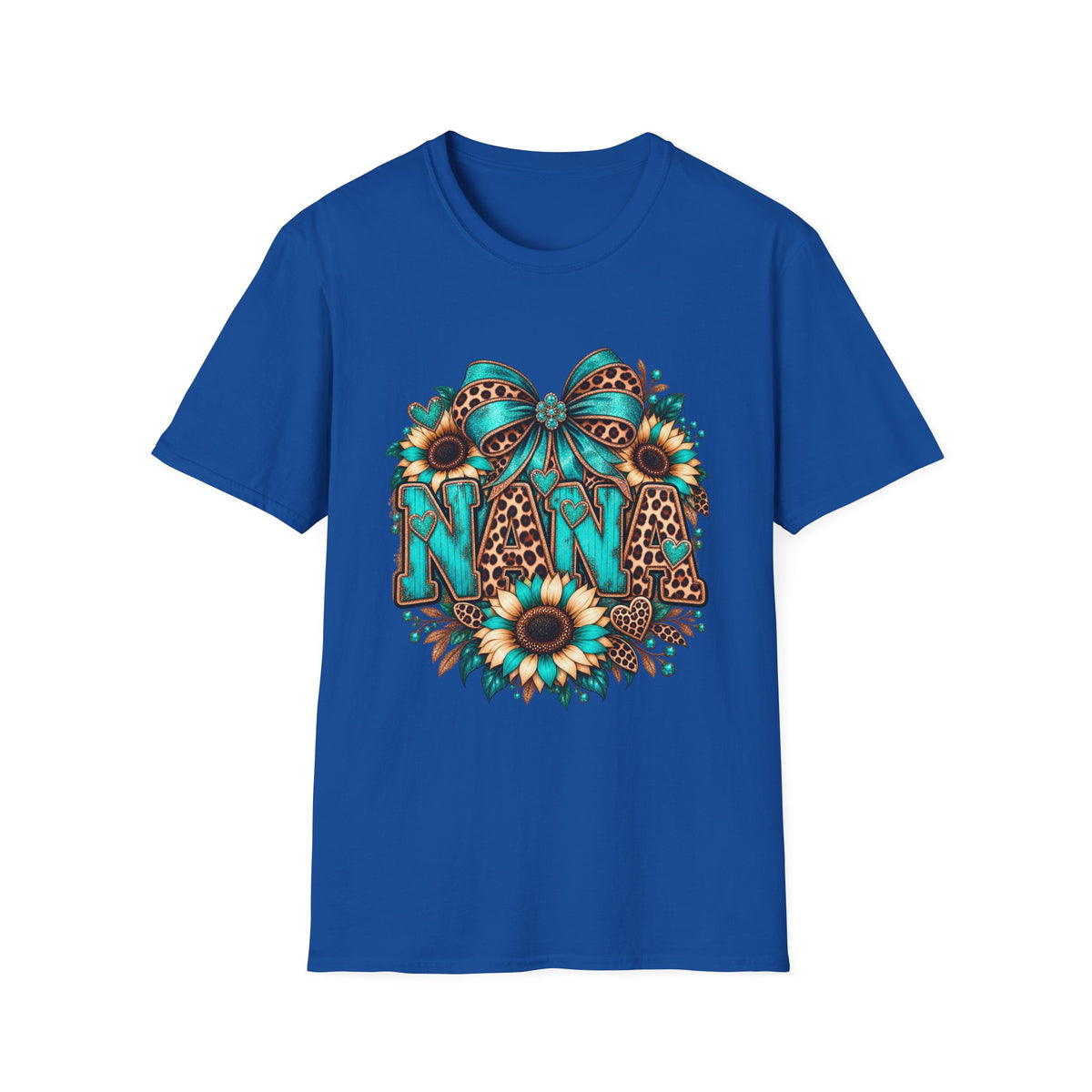Teal Nana Floral Tshirt