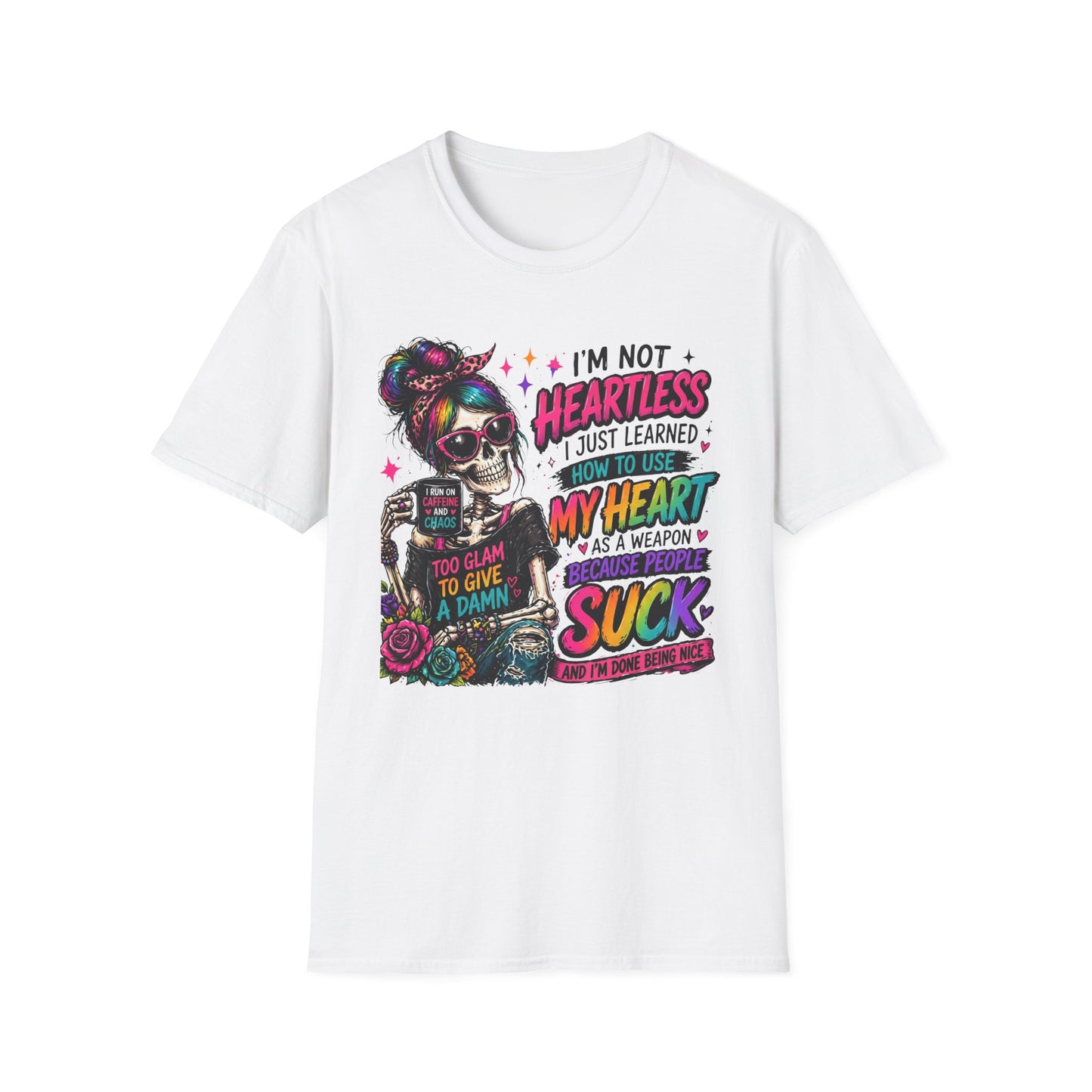 Skull Girl "Not Heartless" Graphic T-Shirt