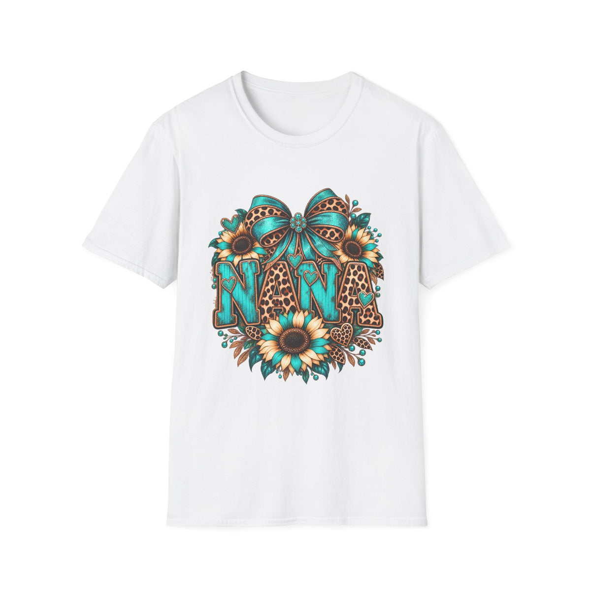 Teal Nana Floral Tshirt