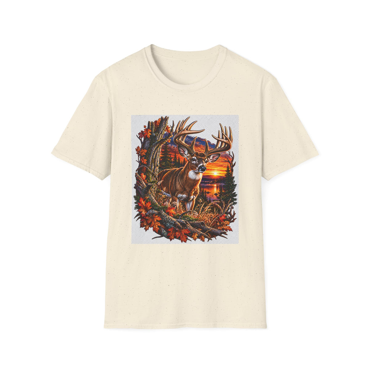 Deer Sunset T-Shirt — Autumn Hunting Scene Tee