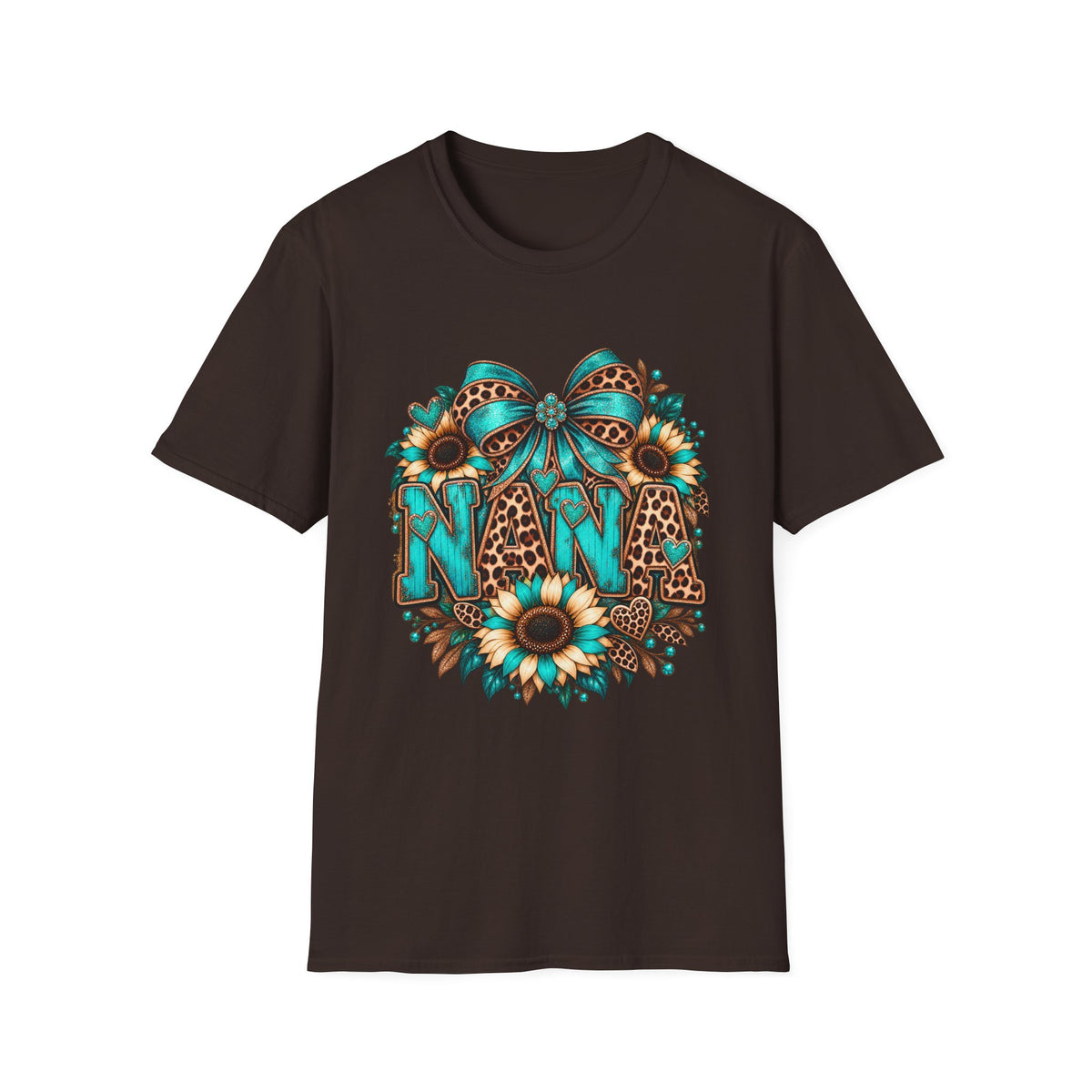 Teal Nana Floral Tshirt