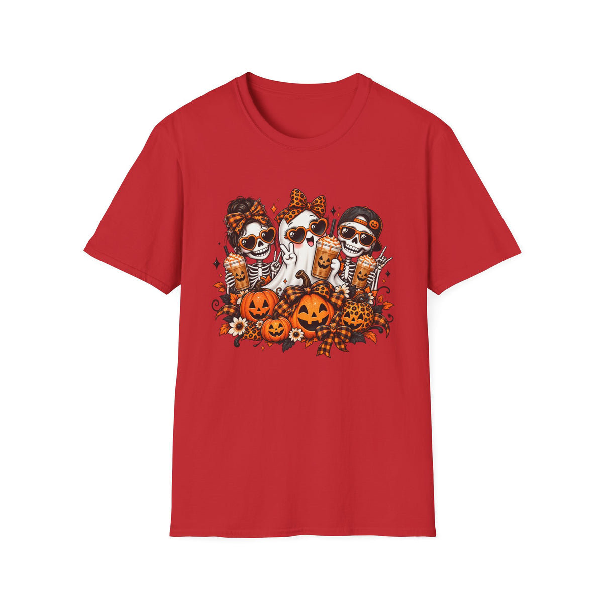 Halloween ghost and skeletons T-Shirt | Pumpkins, Candy, Spooky Costume Design
