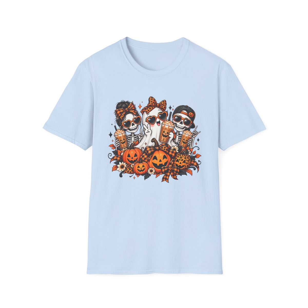 Halloween ghost and skeletons T-Shirt | Pumpkins, Candy, Spooky Costume Design