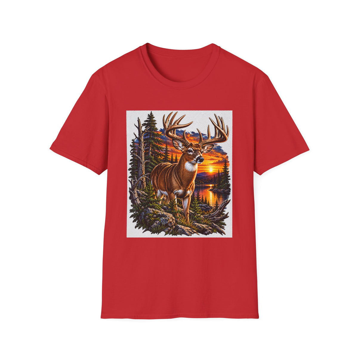 Buck at Sunset T-Shirt — Forest Wildlife Hunting Nature Tee