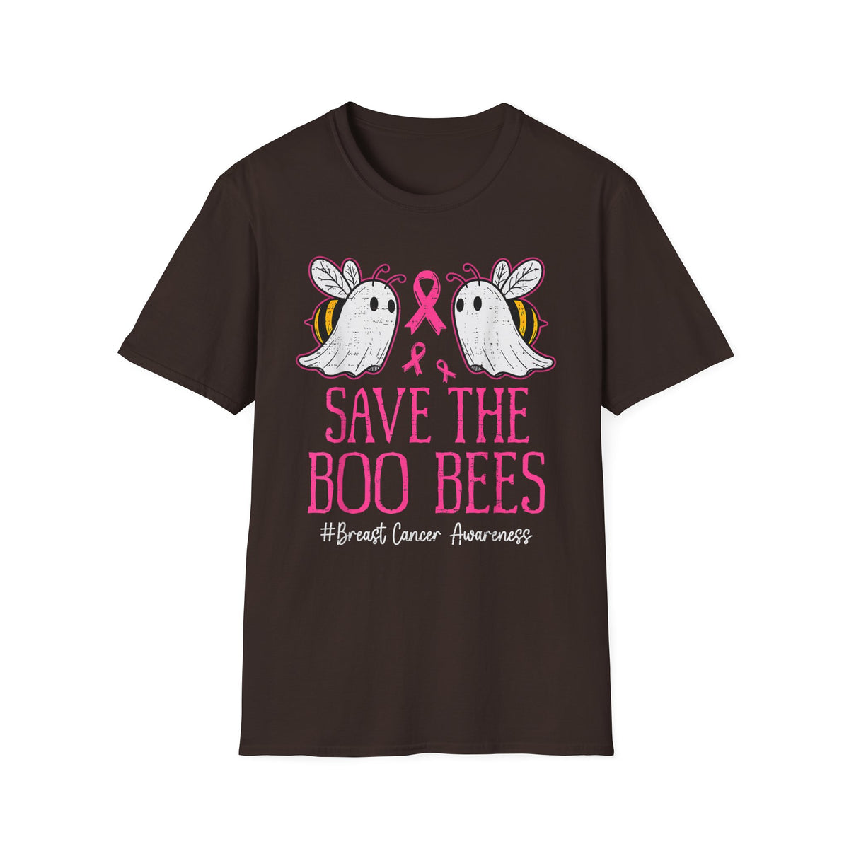 Breast Cancer Awareness T-Shirt — "Save the Boo Bees" Cute Ghost Bee Design