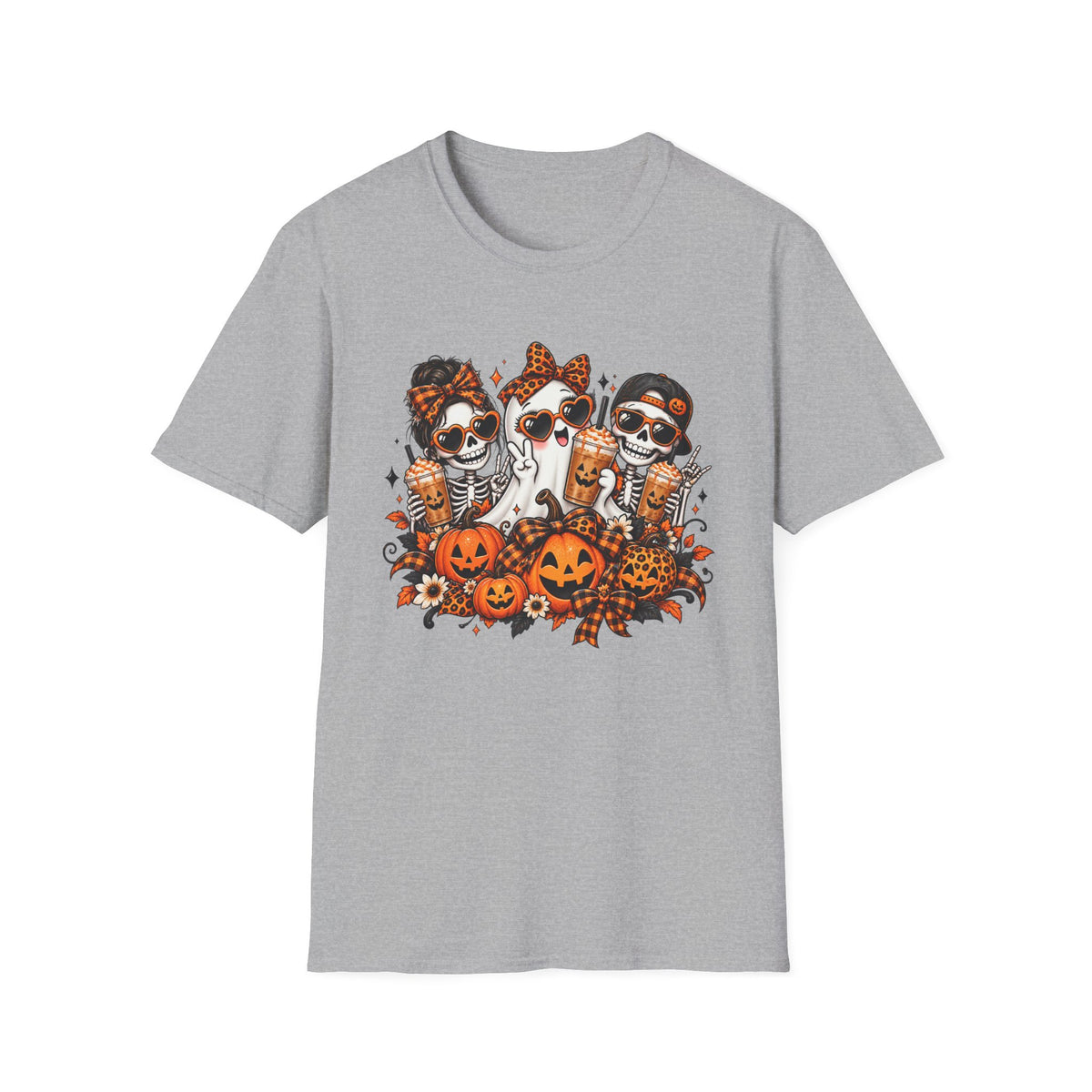 Halloween ghost and skeletons T-Shirt | Pumpkins, Candy, Spooky Costume Design