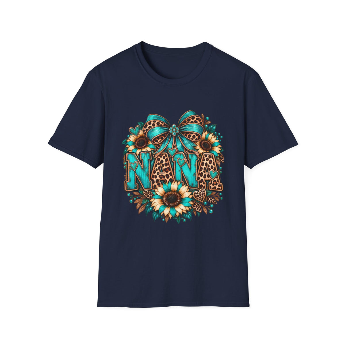 Teal Nana Floral Tshirt