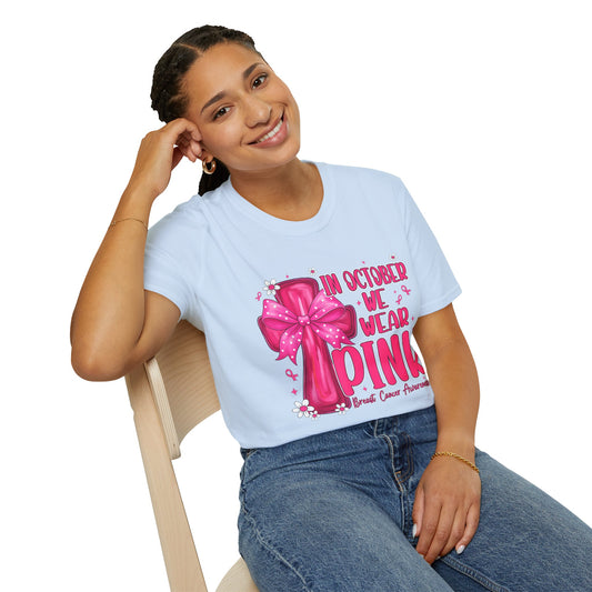 Breast Cancer Awareness T-Shirt — "In October We Wear Pink"