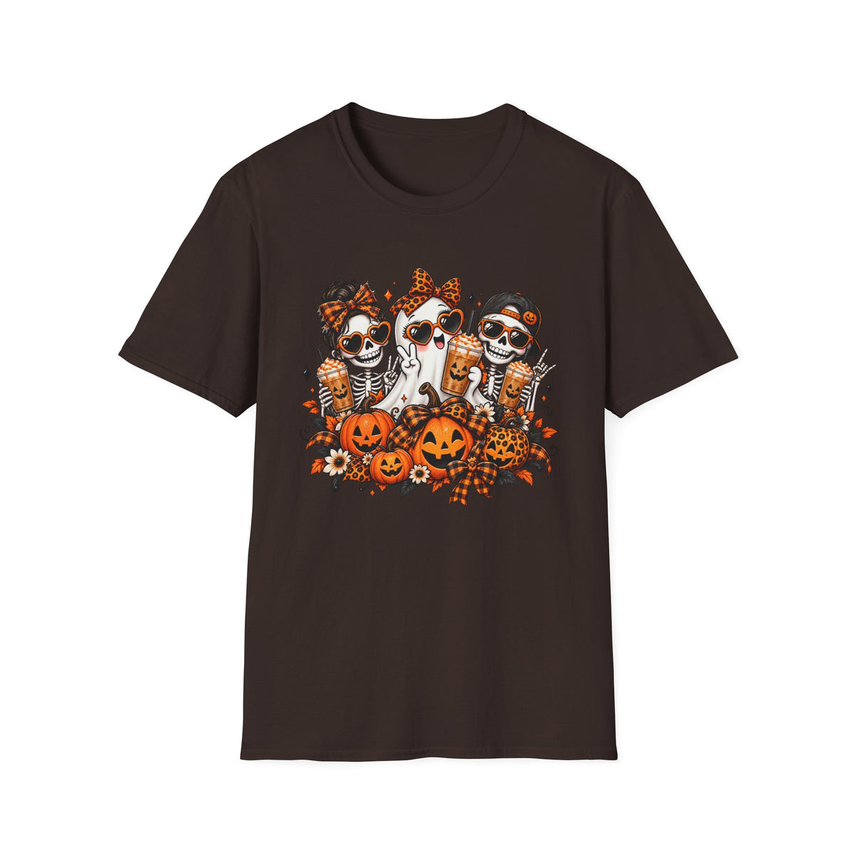 Halloween ghost and skeletons T-Shirt | Pumpkins, Candy, Spooky Costume Design