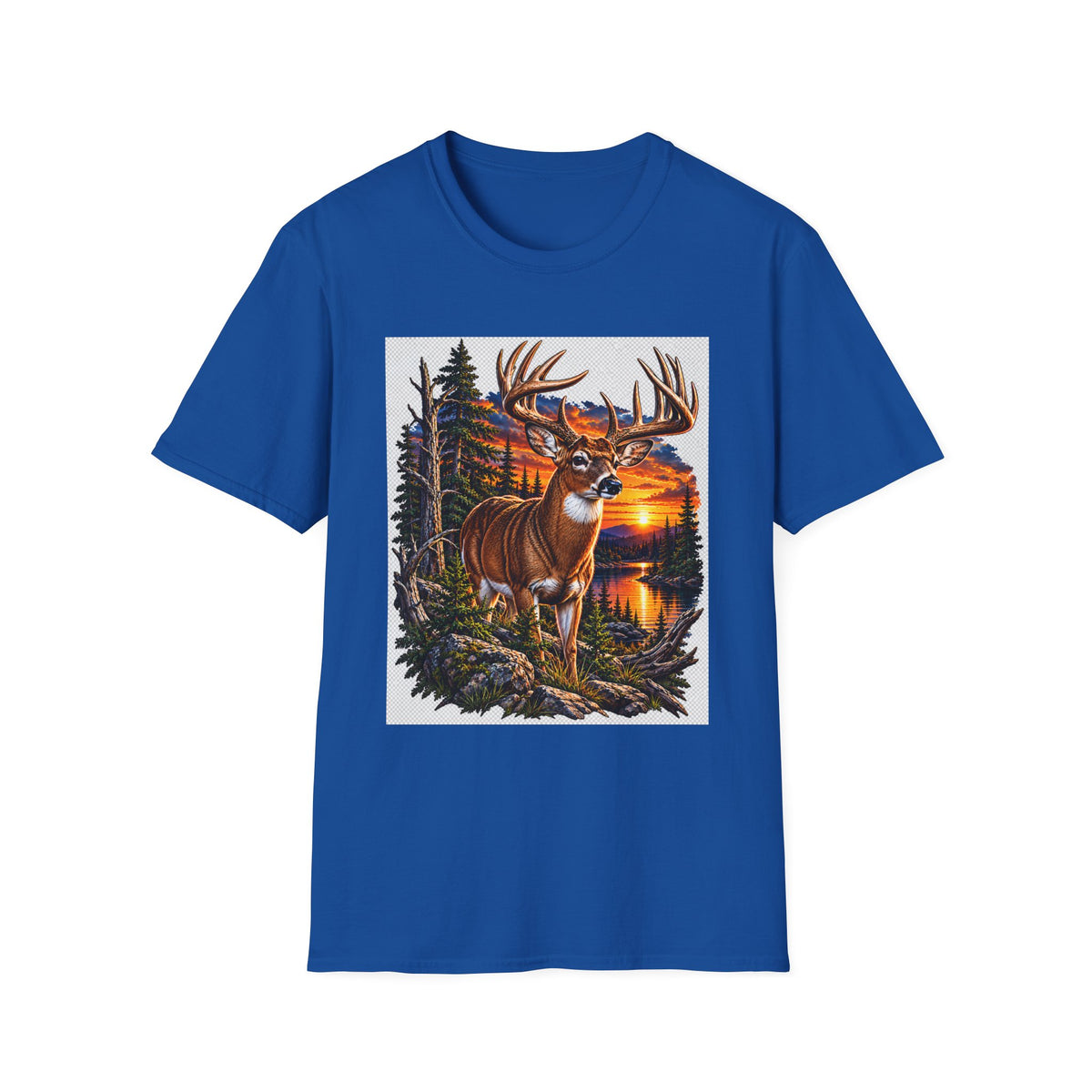 Buck at Sunset T-Shirt — Forest Wildlife Hunting Nature Tee