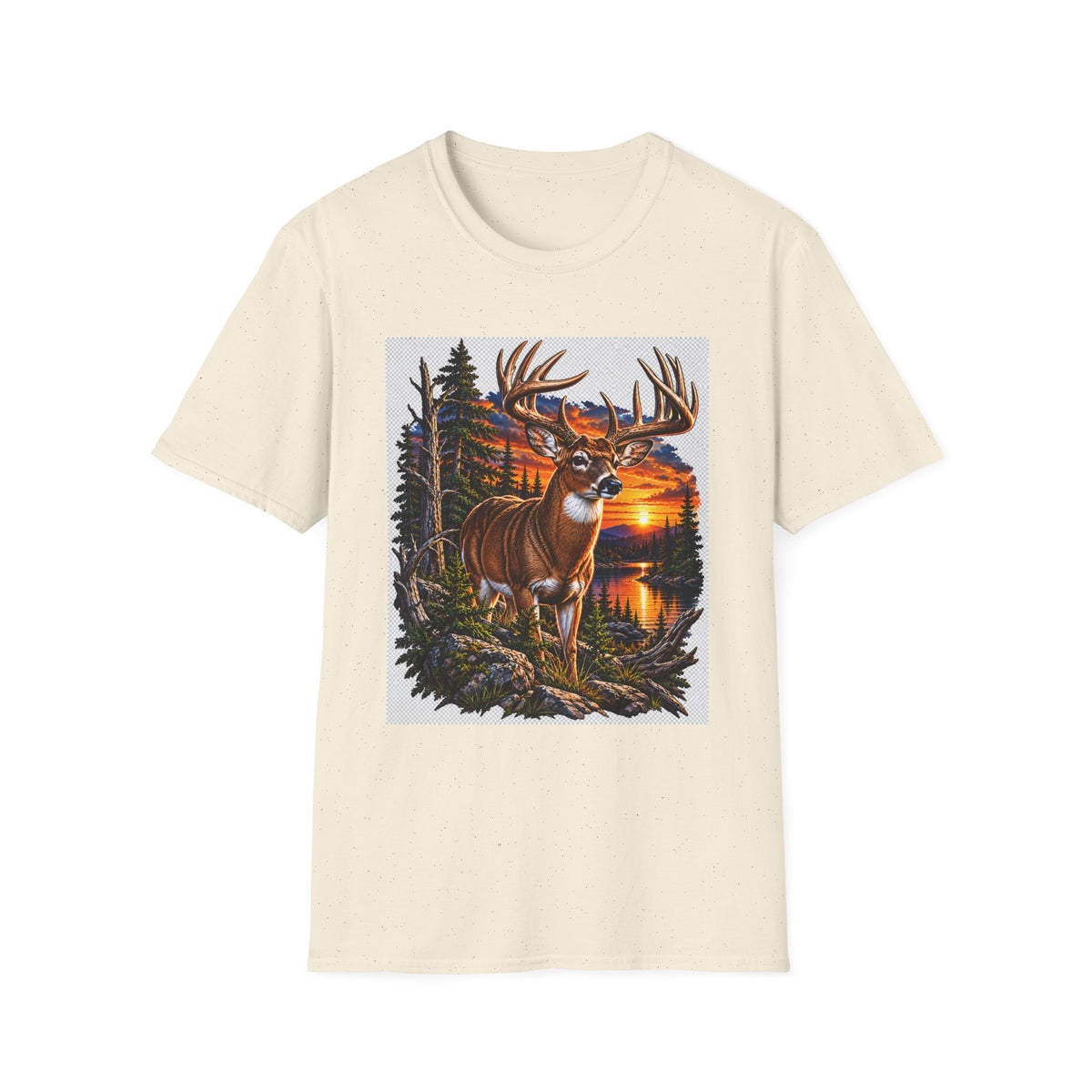 Buck at Sunset T-Shirt — Forest Wildlife Hunting Nature Tee