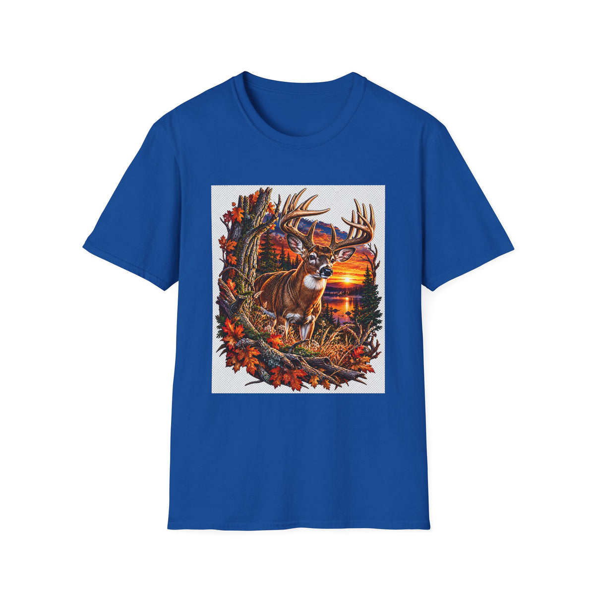 Deer Sunset T-Shirt — Autumn Hunting Scene Tee